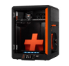 The Prusa CORE One+, a fully enclosed CoreXY printer with an orange cross printed inside
