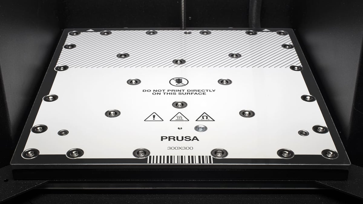 A part printed across the full width of the CORE One L plate