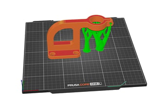 Organic tree supports on a complex figurine showing minimal contact points