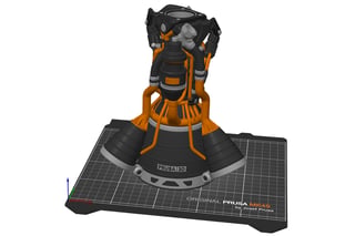 Multi-material painting brush tool applied to a model with multiple color regions