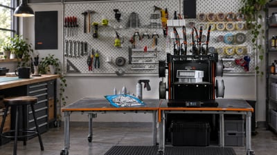 The Original Prusa XL+ on a bench