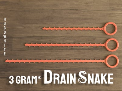 Drain Snake (Unclogger) - 15, 20, 25 cm (3 gramy)