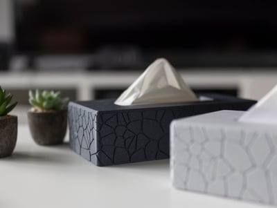 Tissue Box Cover #1 - vzor zakulaceného kamene
