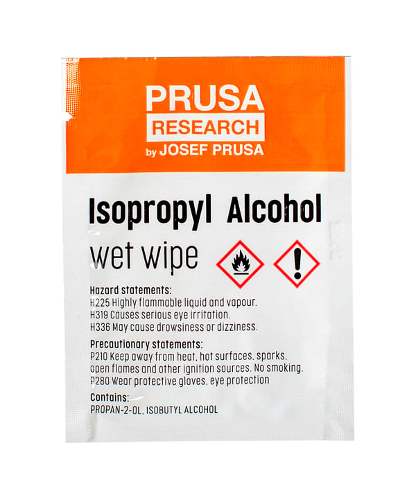 Aclohol saturated wipes
