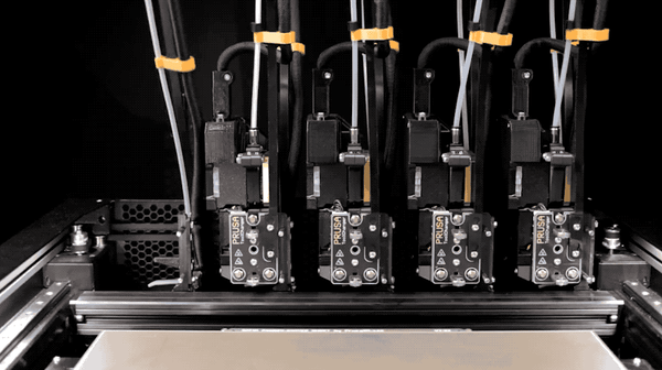 Prusa XL+ toolchanger docks with parked toolheads
