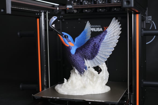 Massive rocket engine models 3D printed at different scales on Prusa XL+