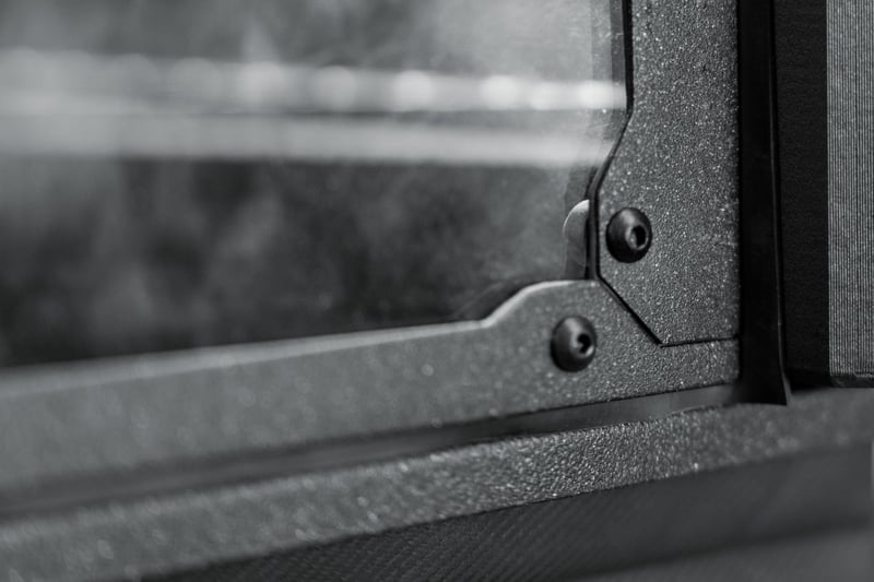 Original Prusa XL Enclosure installed on the printer, rear three-quarter view