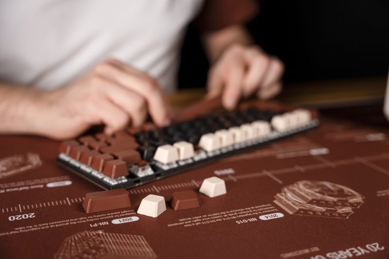 Noctua-colored keyboard