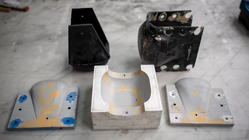 Carbon fiber mold preparation at Shark.Aero