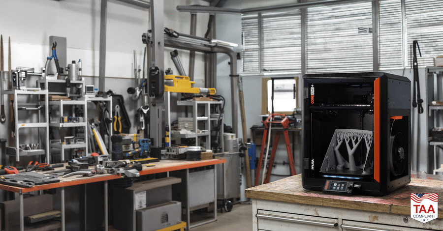 Original Prusa CORE One professional enclosed CoreXY 3D printer for secure industrial polymer manufacturing